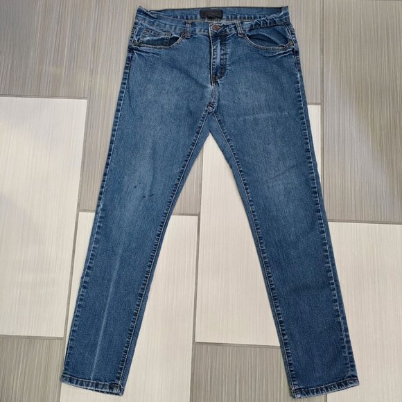21Men ✦ Slim Fit Blue Denim Jeans ✦ Classic Cotton Blend Zip Fly Size 32W - Picture 2 of 8
